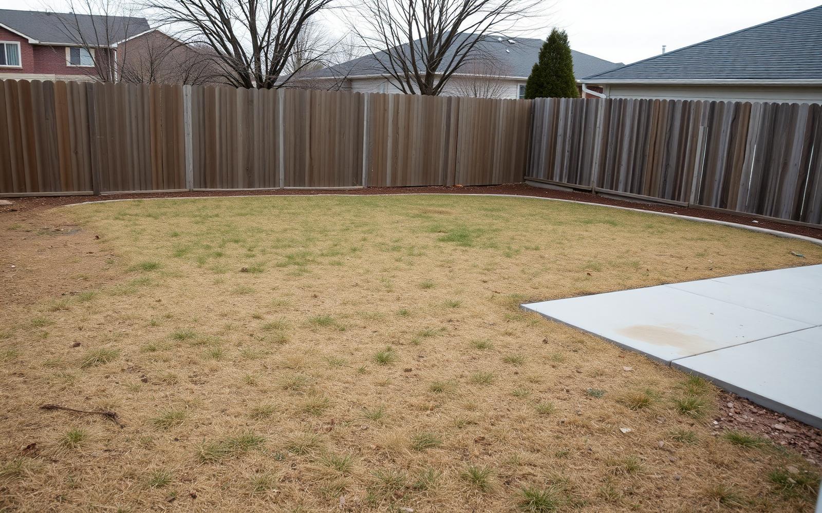 Bare Utah backyard before transformation