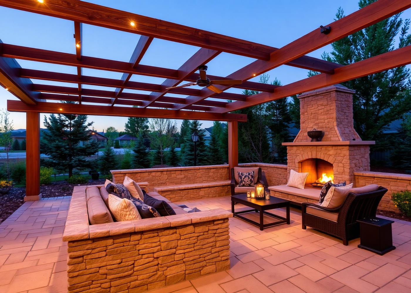 Sandy Outdoor Kitchen & Pergola